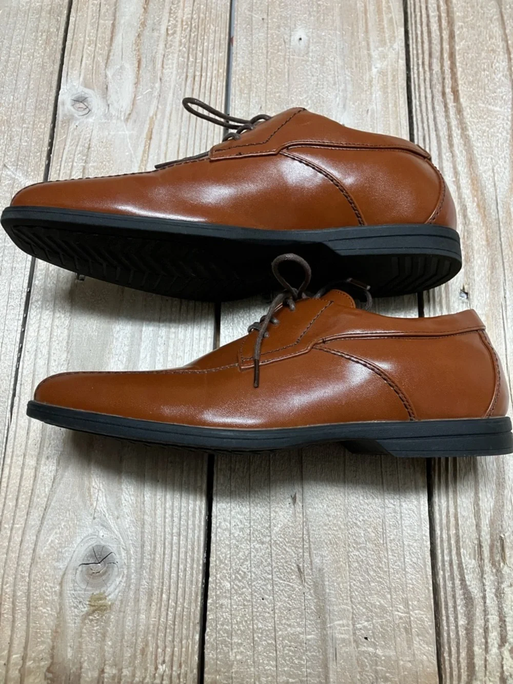 Florsheim Men's Tan Leather Lace-Up Dress Shoes